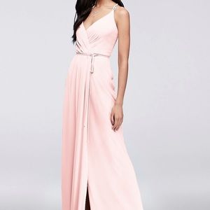 David’s Bridal Long Petal Wrap Bridesmaid Dress
